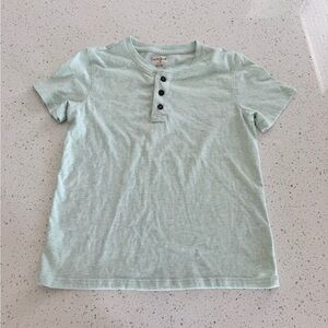 Cat & Jack Light Green Short Sleeve Henley